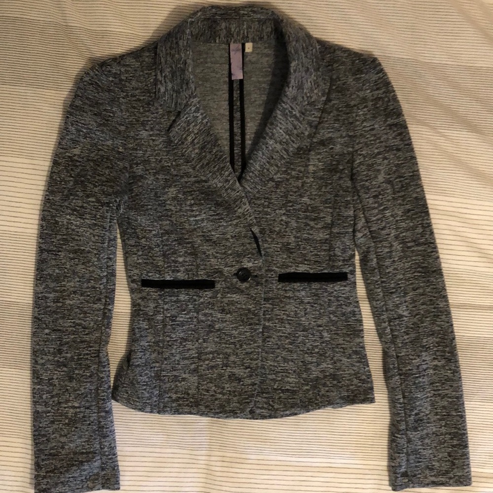 Gray cotton blazer